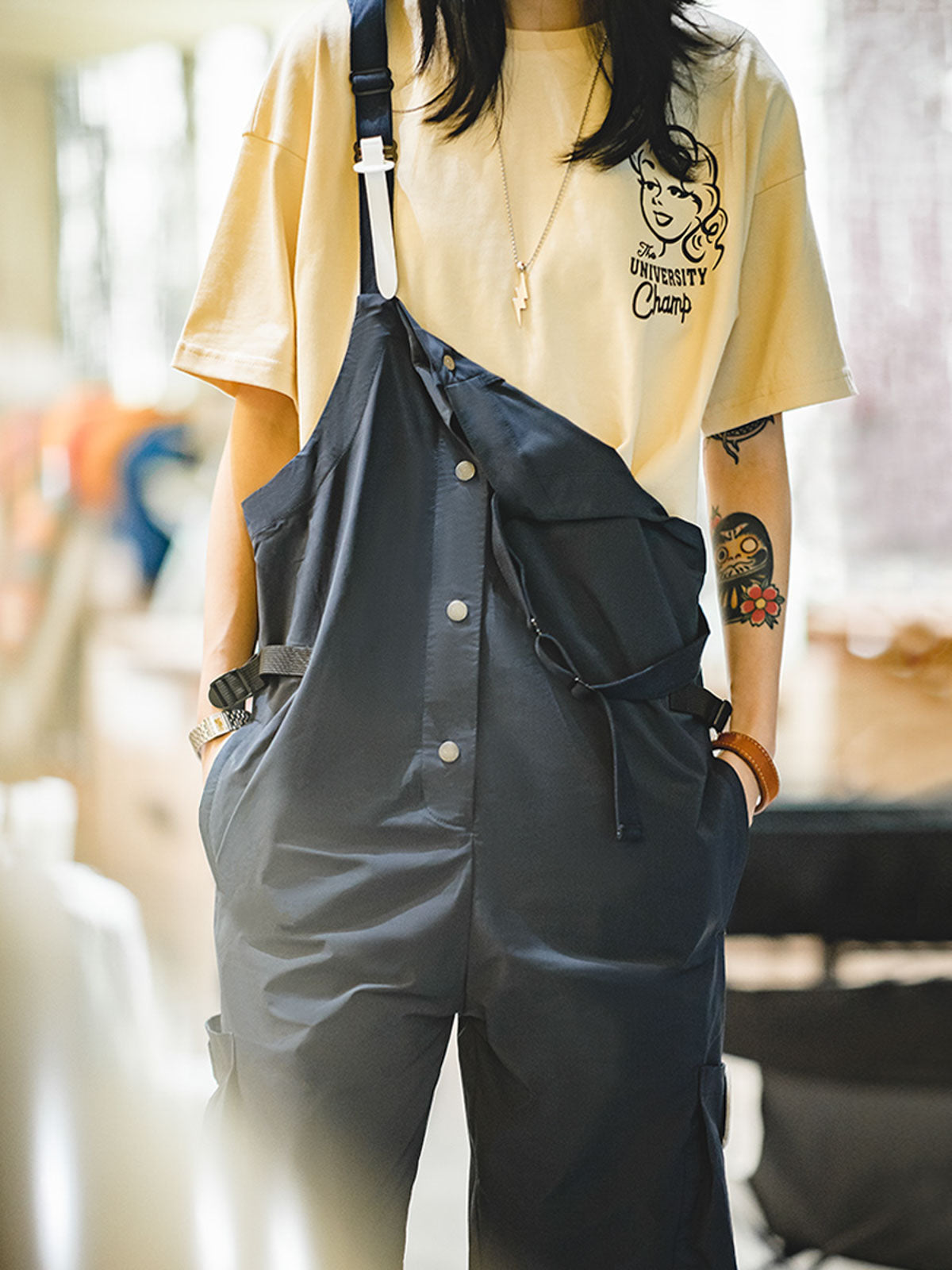 製品画像:機能性防水ワークオーバーオールの正面図