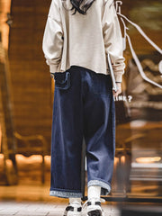 ヴィンテージストレートウォッシュデニムパンツ