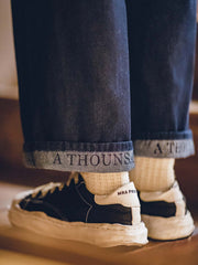 ヴィンテージストレートウォッシュデニムパンツ