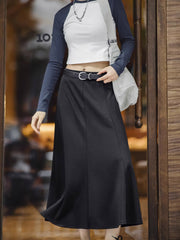 ハイウエストピンクフレアスカート