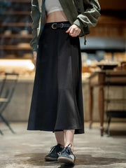 ハイウエストピンクフレアスカート