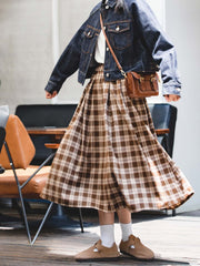 ヴィンテージチェックロングスカート