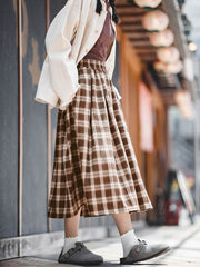 ヴィンテージチェックロングスカート