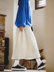 ベージュ ニットAライン スカート