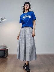 ヴィンテージ ブラック&ホワイトチェックミディスカート