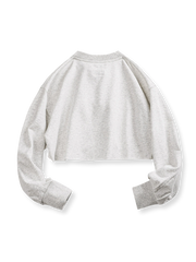 PESSOA CLUB フレンチレトロ ショート丈 ドローストリング Vネック スウェット全体像