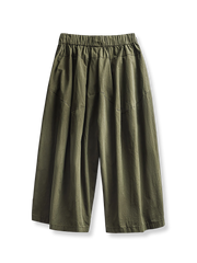 製品画像:ワークスカートパンツ七分丈ワイドパンツの正面図