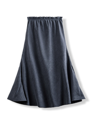 詳細画像: スカートのフラワーバブルウエストとパッチワークのディテール画像