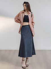 ピーチスキン ハイウエストマーメイドスカート