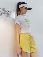 マルチランゲージプリント 半袖コットンTシャツ