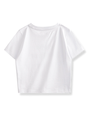 マルチランゲージプリント 半袖コットンTシャツ