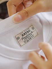 マルチランゲージプリント 半袖コットンTシャツ