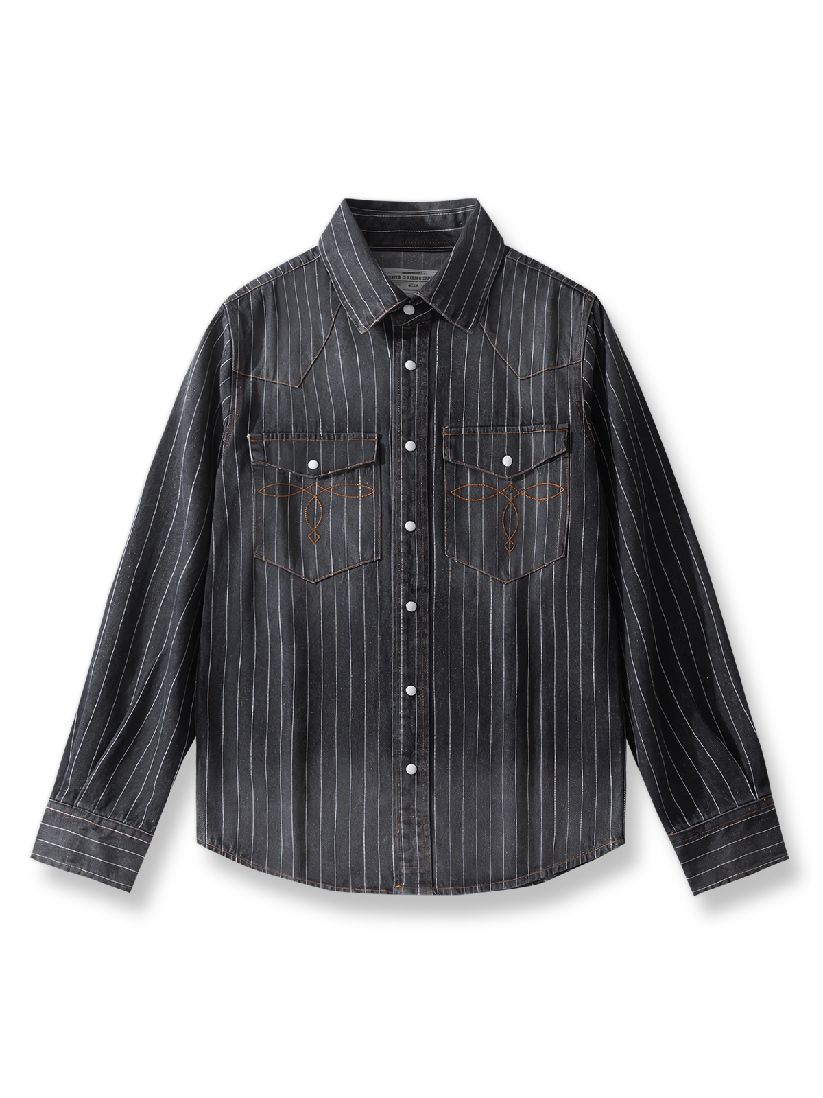 ヴィンテージストライプデニムシャツの全体画像