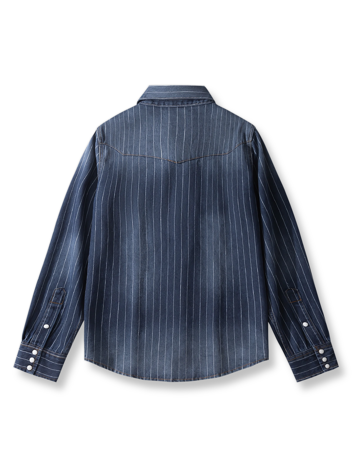 ヴィンテージストライプデニムシャツの全体画像