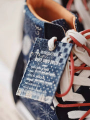 BOROパッチワークキャンバスシューズ