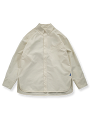 インポートピマコットン シンプル長袖シャツの正面画像