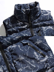 スタンドカラー コットンベスト