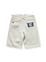 ダメージリペアパッチワーク刺し子五分丈ワークショーツ