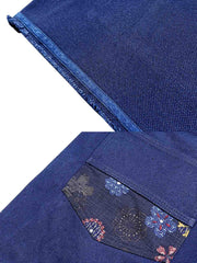 藍染パッチワーク刺し子 カーゴパンツ