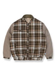 チェック柄ベースボール 中綿ジャケット