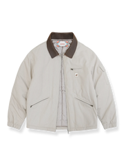 レザーカラー キャンバスワークジャケット