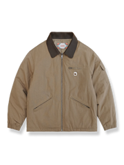 レザーカラー キャンバスワークジャケット