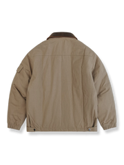 レザーカラー キャンバスワークジャケット