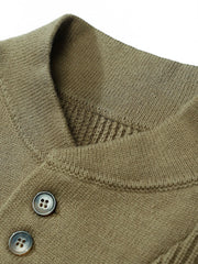 ヘンリーネックハイカラーセーター