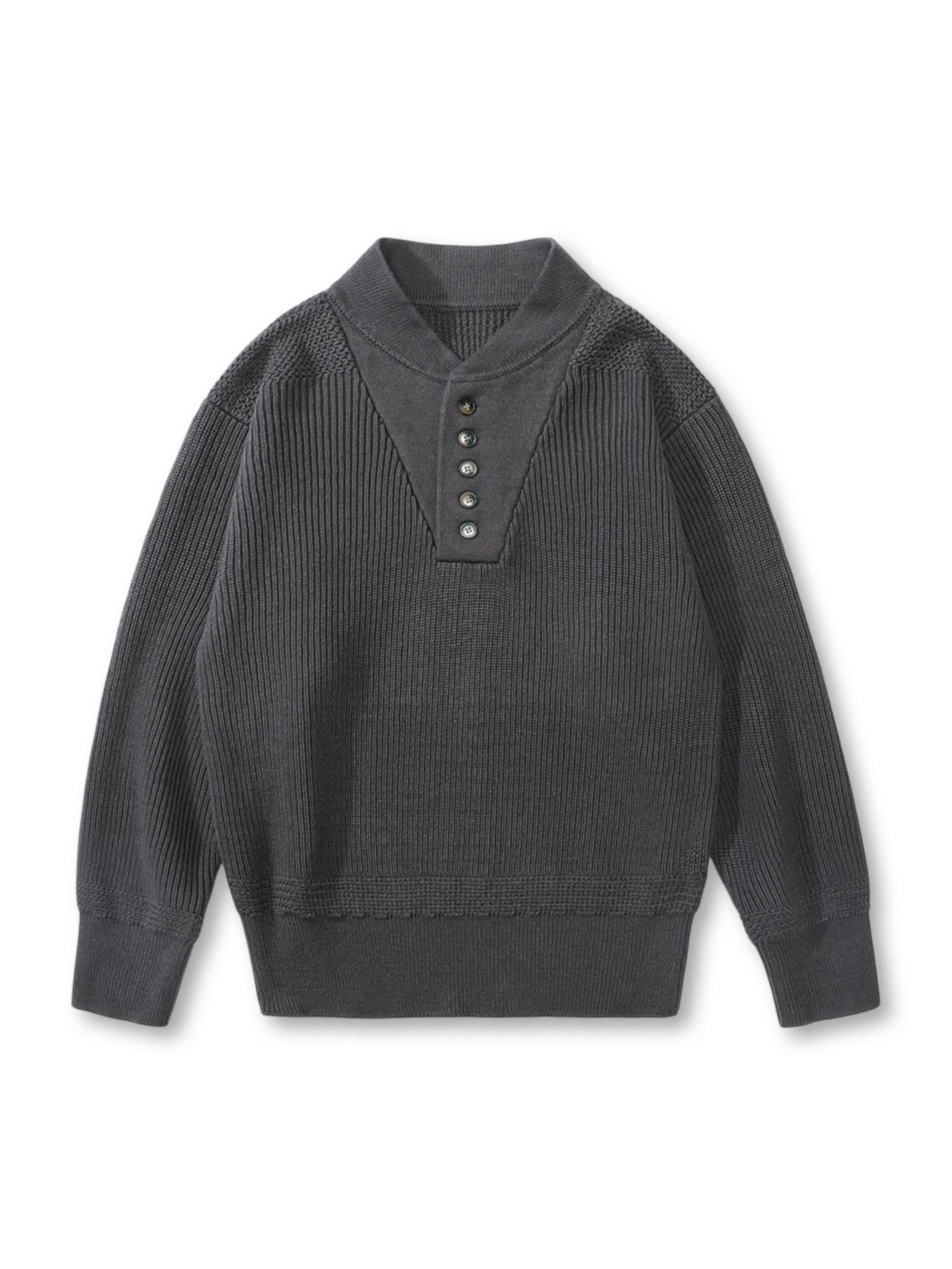 ヘンリーネックセーターの正面
