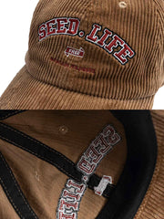 刺繍入り コーデュロイ ハット