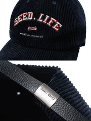 刺繍入り コーデュロイ ハット