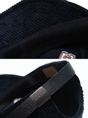 刺繍入り コーデュロイ ハット