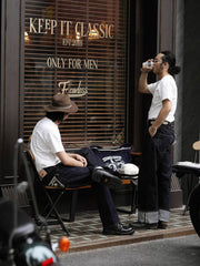 ヴィンテージ16.5オンスセルビッジデニムストレートジーンズ