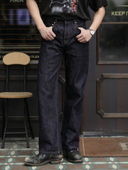 ヴィンテージ16.5オンスセルビッジデニムストレートジーンズ