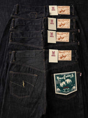 ヴィンテージ16.5オンスセルビッジデニムストレートジーンズ