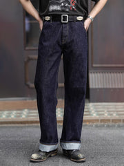 ヴィンテージ16.5オンスセルビッジデニムストレートジーンズ