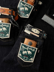 ヴィンテージ16.5オンスセルビッジデニムストレートジーンズ