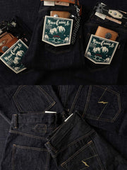 ヴィンテージ16.5オンスセルビッジデニムストレートジーンズ