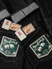 ヴィンテージ16.5オンスセルビッジデニムストレートジーンズ