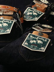 ヴィンテージ16.5オンスセルビッジデニムストレートジーンズ