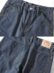 ヴィンテージ風ウォッシュデニムワークショーツ