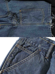 ヴィンテージ風ウォッシュデニムワークショーツ