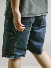 ヴィンテージ風ウォッシュデニムワークショーツ