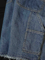 ヴィンテージ風ウォッシュデニムワークショーツ