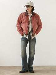 ダイヤ装飾レッドスリムフィットジーンズ