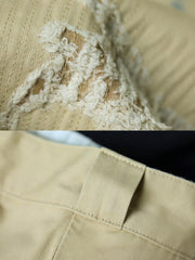 詳細画像:Chinoパンツのペイントダメージ刺繍ディテール図