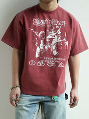 ブルース・ツェッペリンプリントヴィンテージウォッシュTシャツ