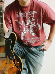 ブルース・ツェッペリンプリントヴィンテージウォッシュTシャツ