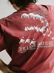 ブルース・ツェッペリンプリントヴィンテージウォッシュTシャツ