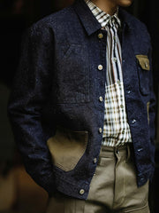 ポケットコンビ デニムジャケット